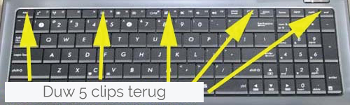 Samsung toetsenbord keyboard vervangen stap 1